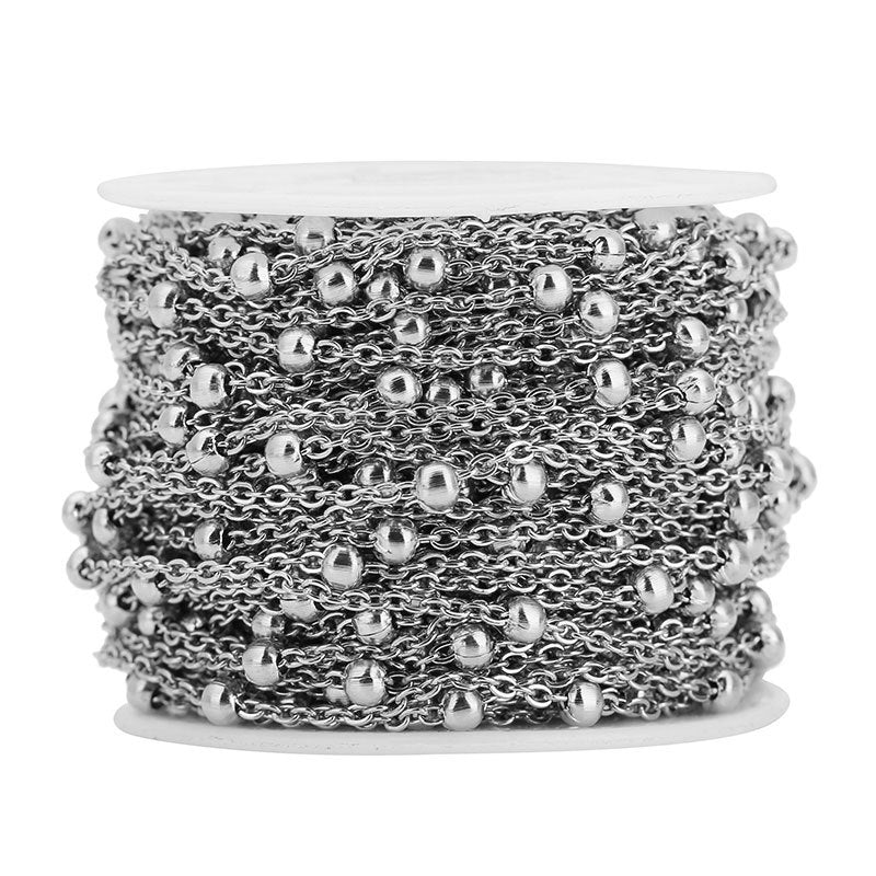 Wholesale 4mm 2PCS Stainless Steel Chain DIY Jewelry Pendants